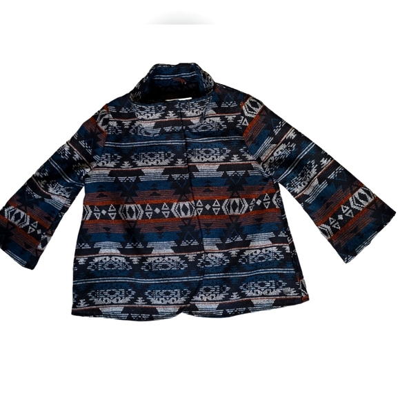 NWOT Billabong Tribal Print Cropped Jacket, Aztec Print Fashion Coat, Sz SMALL - Picture 3 of 10